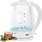Uni-T TSA1511W - Elektrische glazen waterkoker, 1,7 liter, wit