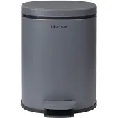 Blomus Badkamerprullenbak PARA 5 l, donkergrijs,