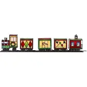 Clayre & Eef Tiffany tafellamp trein 100x9x20 cm groen glas tiffany lampen