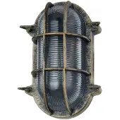 LINDBY buitenwandlamp Daaje, goudkleurig, 16 cm, aluminium
