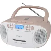 Reflexion RCR2260PK Radio-CD-speler FM AUX, CD, Cassette roos, wit