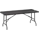 Outsunny Gartentisch Stahl, HDPE Dunkelgrau