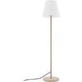 LUCANDE terraslamp Jaimy, beige, metaal, 150 cm, E27 Jaimy, crème / amber, Kunststof, Modern