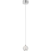 LUCANDE Glazen hanglamp Hayley, helder / transparant, Woon-/ Eetkamer, Glas, Modern, hanglamp