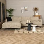 Bronx Hoekbank Denver taupe stof chenille links
