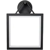 LUCANDE LED-wandlamp buiten Mirco, zwart, Aluminium, Modern, LED wandlamp buiten