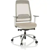 Hjh OFFICE Bureaustoel CHIARO T2 WHITE netstof / stof blauw / grijs