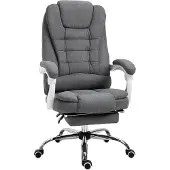 Vinsetto -Bureaustoel-65x70x118cm-Polyester-Donkergrijs