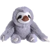 Wild republic knuffelluiaard Lil'kins junior 13 cm pluche grijs