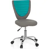 Hjh OFFICE KIDDY COMFORT - Kinder bureaustoel Grijs / Turkoois