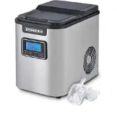 HEINRICH'S 120 W ijsblokjesmachine met 3 verschillende formaten ijsblokjes, 9 min voor 9 stuks ijsblokjes, 12 kg ijsblokjesproductie in 24 uur, zelfreinigende functie, 2,2 L watertank.