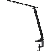 PRIOS LED-bureaulamp Tamarin, dimbaar, zwart, Werkkamer / Kantoor, Kunststof, Modern, LED bureaulamp