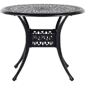 Beliani ANCONA - Tuintafel - Zwart - 90 x 90 cm - Aluminium