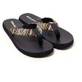 Brasileras Strand-/badschoen 'Inca' beige / blauw / grasgroen / zwart