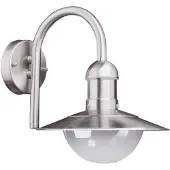 LINDBY Wandlamp buiten Damion, dimbaar, alu / grijs / zink, Roestvrij staal, Modern