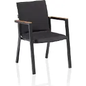 Kettler Rasmus Teak stapelbare aluminium/zonneschermstoel 2 stuks