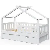 VitaliSpa Design Huisbed – 80x160 cm met 2 laden Wit