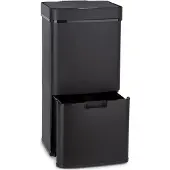 Klarstein Royal Trash Matte Black vuilnisemmer met sensor 72 L rvs matzwart