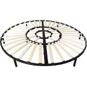 Vente-unique Ronde lattenbodem 220 x 220 cm