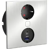Doeco Duplex Q USB A/C RVS