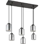 Globo Design Hanglamp Felicia Gunmetal 6 Lichts