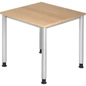 Hjh OFFICE PRO HILO 8 S - 80 x 80 Eiken Tafelhoogte I In hoogte verstelbaar