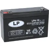 Landport LP6-12 VRLA AGM Loodaccu (6V, 12 Ah, T1 terminal)