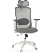 Hjh OFFICE Bureaustoel / Draaistoel MIKEO G zitting stof / rug mesh grijs