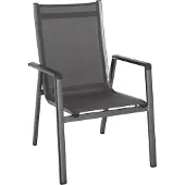 Mwh Elements dining tuinstoel aluminium/textileen 4 stuks