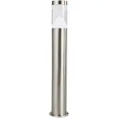 LINDBY LED tuinpadverlichting Fabrizio, hoogte 56 cm, roestvrij staal Fabrizio, alu / grijs / zink, Roestvrij staal, Modern