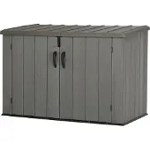 Lifetime XXL kunststof tuinoppslag, afvalcontainer- en gereedschapskist, donkergrijs, 2,05 m²