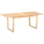 Beliani CAMDEN - Uitschuifbare eettafel - Lichtbruin - 160/200 x 95 cm - MDF
