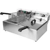 YATO Gastro-friteuse met twee bakken, elk 6 liter