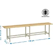 Simonlocker Desmontadas Houten Bank 475x1500x320 Mm