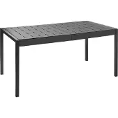 Beliani BARTICA - Tuintafel - zwart - 154 x 84 cm - Synthetisch materiaal