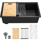 Vevor Granieten Keuken Spoelbak (762 x 457 x 230 mm) voor opbouwmontage