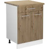 Vicco Keukenonderkast R-Line Artisanaal eiken 60 cm met lade, WB Eik, Model 49221