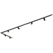 Calex Railverlichting set, 3m met 6 Spots, GU10, mat Zwart, tracklight Plafondlamp
