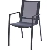 Diamond Garden Valencia stapelstoel roestvrij staal Sunproof Sling 2 stuks