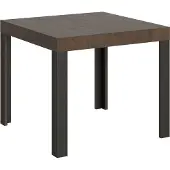 Itamoby - Uittrekbare eettafel 90/246x90 cm, serie Linea, notenhoutfineer, poten in antracietgrijs