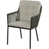 Hartman Cairo dining tuinstoel aluminium/rope 2 stuks