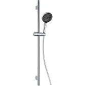 Kielle Oudee - Set douchekop EcoSpare, douchestang en doucheslang, chroom/zwart 20402SE40