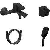 Ravak Solar - Badkraan met accessoires, mat zwart X07S106