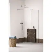 Kielle Meara - Douchewand Walk-In, 100x200 cm, chroom/helder glas 20726WI1000