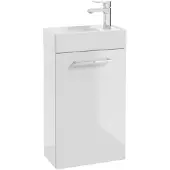 Kielle Vega - Kast met wastafel, 40x68x22 cm, glanzend wit 50018S40