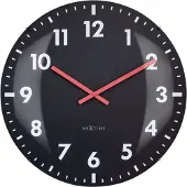 Nextime - 3298ZW - Wandklok - 50cm - zwart - Duomo 50