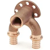 Rehau dubbelwandige hoek RAUTITAN RX+ 16/16, aansluiting 1/2", lengte: lang, 1 stuk.