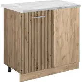 Vicco R-Line Hoekkast – 86 cm WB Marmer Artisanaal eiken