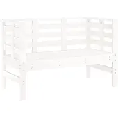 vidaXL - Tuinbankje - 111,5x53x71 - cm - massief - grenenhout - wit