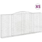 vidaXL Schanskorven 5 st gewelfd 400x30x180/200 cm ijzer